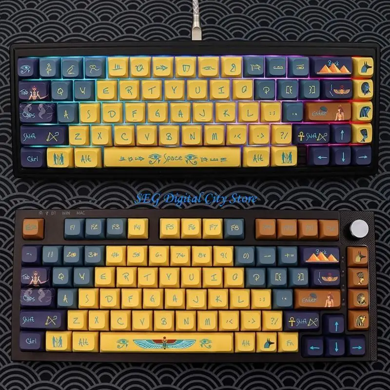 U75B 154 KeyCaps PBT xda Profilo Dye Sublimation Process Color Egypt Journey KeyCap