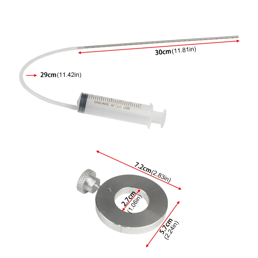 Strumento di livello dell'olio della forcella del motociclo Kit di strumenti dell'olio della forcella da 60 ml Siringa di regolazione del livello della sospensione Manometro del livello dell'olio della sospensione della forcella del motociclo