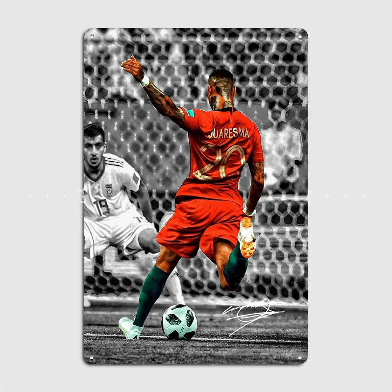 Ricardo Quaresma scores a goal Poster Metal Sign Room Decor Wall Custom Bedroom Indoor Home Wall Decor Posters Room Decoration