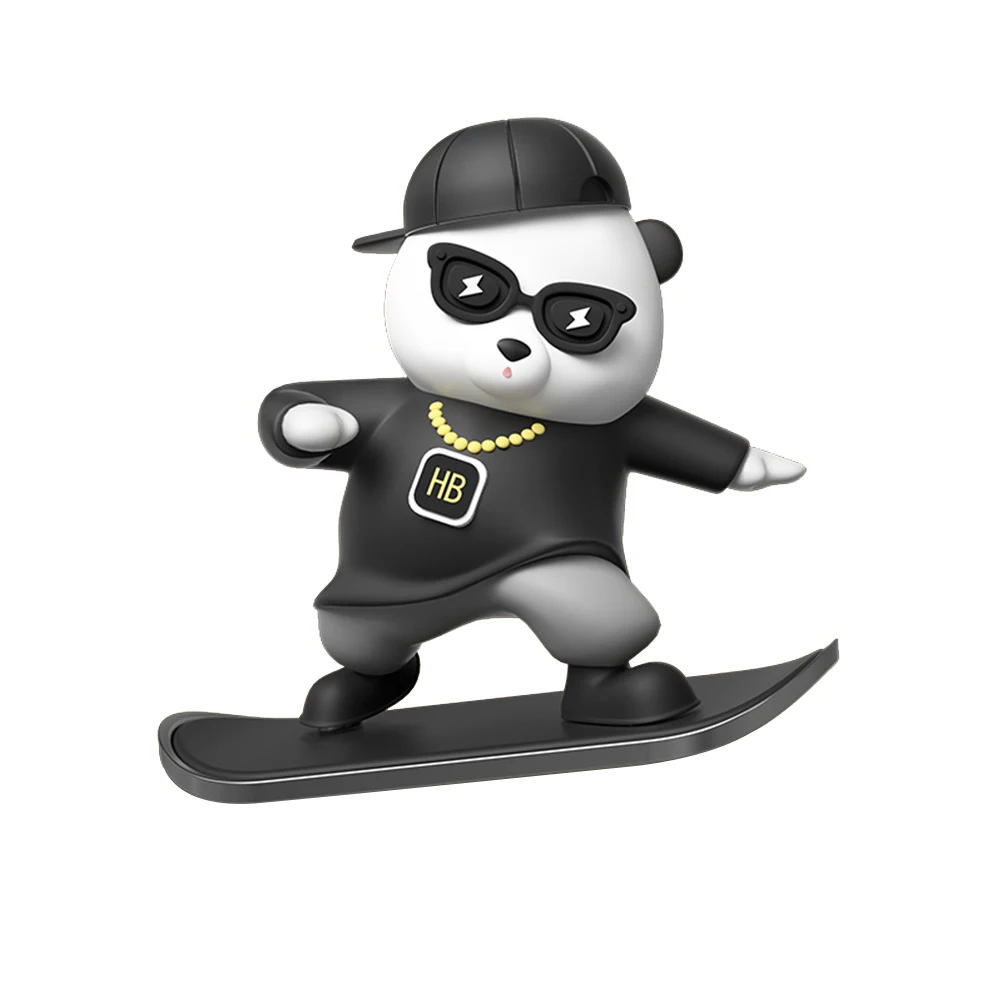 Mini  Multicolor Cute Skateboard Bear Anime Car Center Console Ornaments Fashion Decoration Interior Accessories