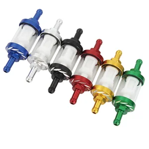Motorcycle Oil Filter for Dirt Pit Bike, CNC Aluminum Glass League, Gas, Fuel, Gasoline, 125 cc, 140 cc, 150 cc, 160cc, CRF70, 90, 110, TTR100, 110, 8 millimeters 10 Main Sales Fuel Filter - №4