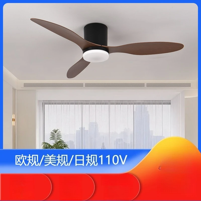 Retro Ceiling Fan Light Inverter Silent Large Air Volume Fan Lamp For Living Room Dining Bedroom Home