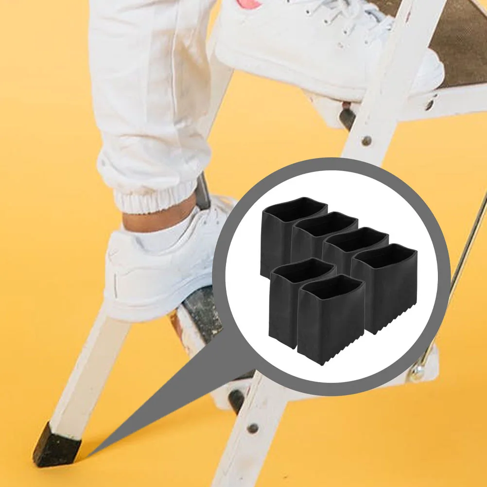 

6Pcs Ladder Feet Covers Rubber Protective Non-Slip Durable Pads for Household Ladder Floor Accessories Epdm Rubber Roof
