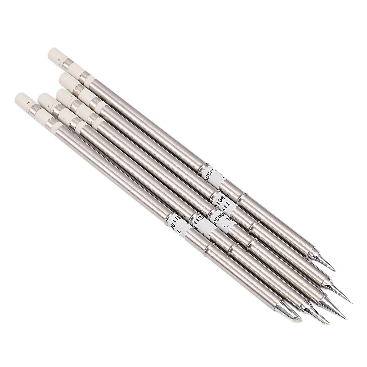 5Pcs/Lot Series Soldering Iron Tips for HAKKO T12 Handle DIY Kits LED Vibration Switch Temperature Controller FX951 FX-952