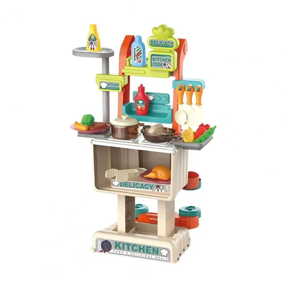 Play House Toys Kitchen Set Kids Pretend Play Kitchen Educational Kids Play Kitchen Set with Shopping for Children for Toddlers