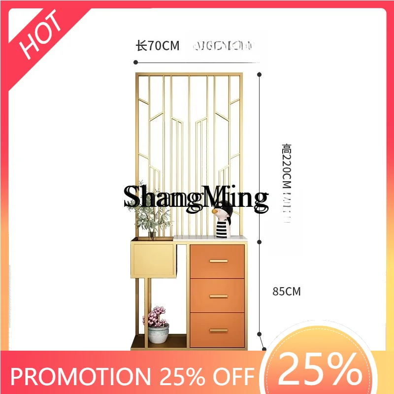 

ZYYwith drawer rack punching porch cabinet decorative light luxury home screen wine cabinet partition living room simple