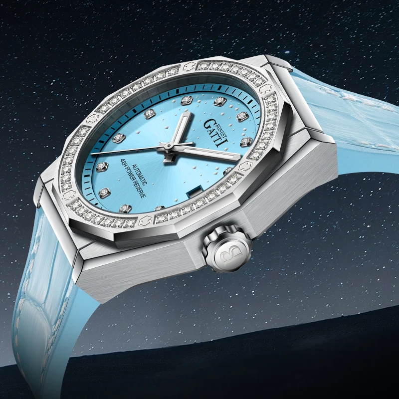 BONEST GATTI ساعة الزوجين زوج من هدايا عيد الحب لصديقات عيد ميلاد الساعات الميكانيكية الألمانية للرجال و ث #4