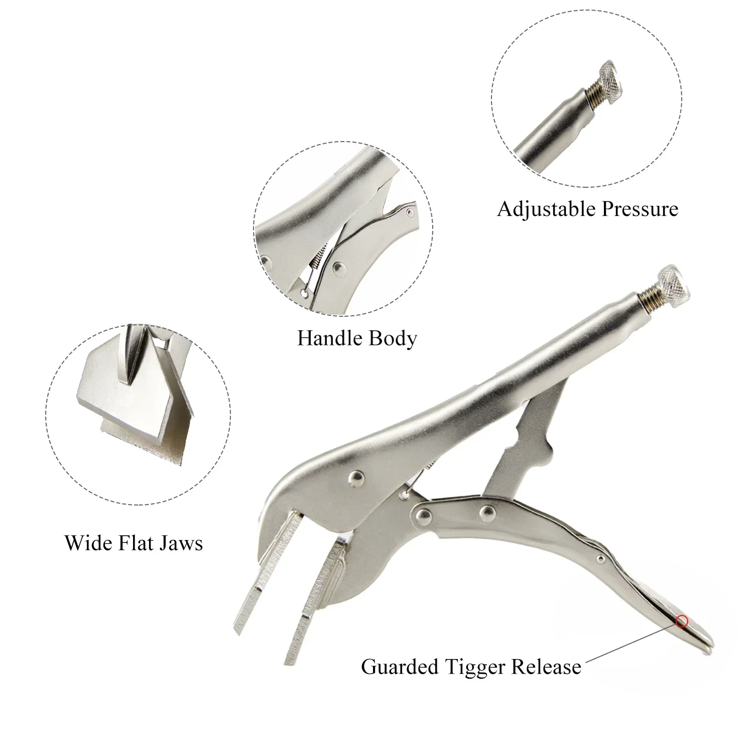 8 inch Welding Locking Pliers Adjustable Opening Locking Sheet Metal Clamps