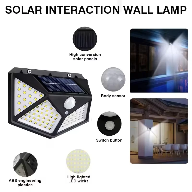 Multifunctional Solar LED Lamp Garden Decoration Solar LED Light Waterproof Sunlight Powered Spotlight Motion Sensor for Outdoor