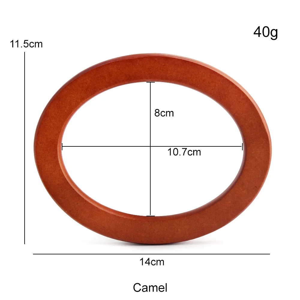 2/4/10pcs 천연 나무 지갑 손잡이, 라운드 핸들 나무 가방 손잡이 나무 손잡이 타원형 나무 가방 만들기 공예