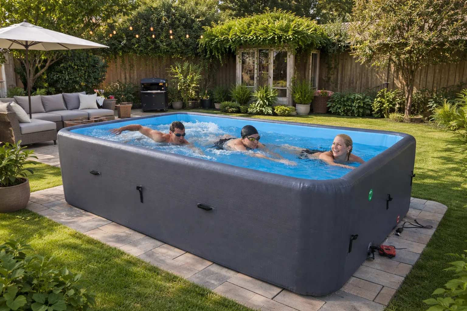 Large Drip Seam Pool 3-4-5m Diameter Customizable Outdoor Swimming Pool for Family Backyard Summer Water Activity