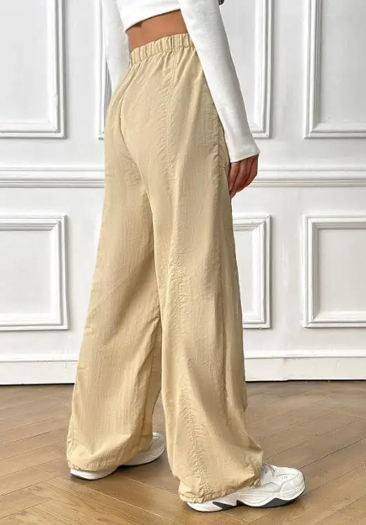 2025 Autumn/Winter New Women's Fashion Casual Solid Color Straight Leg Pants Women's Wear