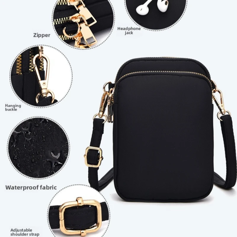 Mini Cell Phone Crossbody Bag for Women,Lightweight Sling Purse Adjustable Shoulder Strap Casual Compact Wallet Pouch for Travel - view 5