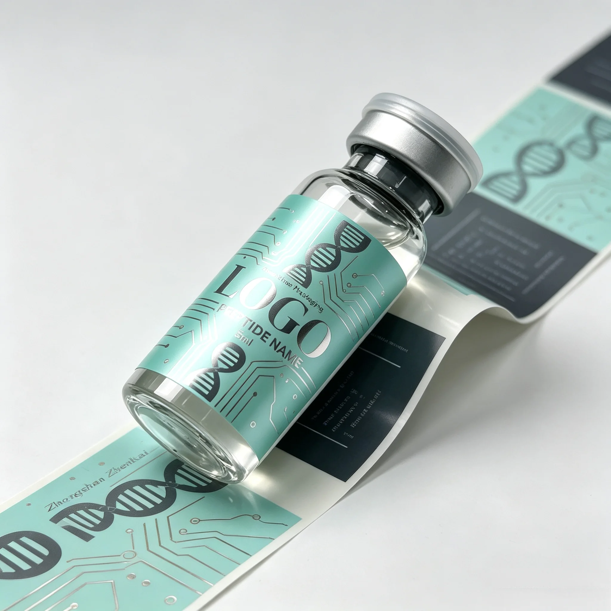 Commercial Standard Packaging Labels,Non-toxic Vinyl Stickers & Custom Boxes Fit Peptide Care Products