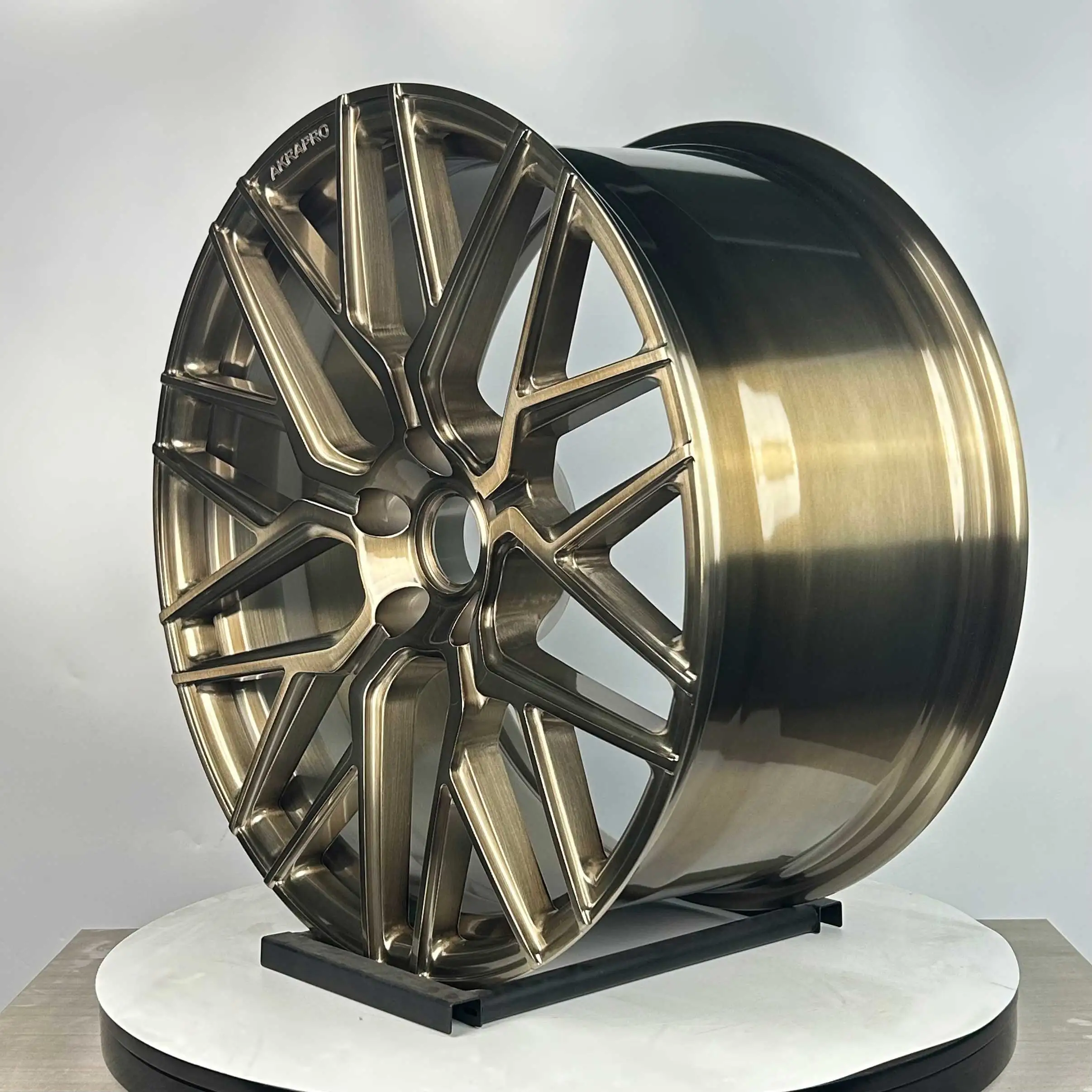 Custom Forged Wheels for 19 20 21 Inch Forged Wheels Hubs Brushed Bronze  Multi-Spoke 5x114.3 PCD Wheel Rims