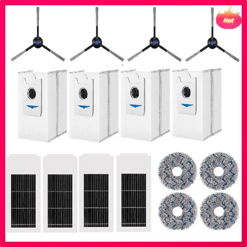 IKLAN BARU Untuk Mesin Ecovacs Deepot X2S Penyedot Debu Sikat Samping Klip Filter Kain Kantong Debu Karbon