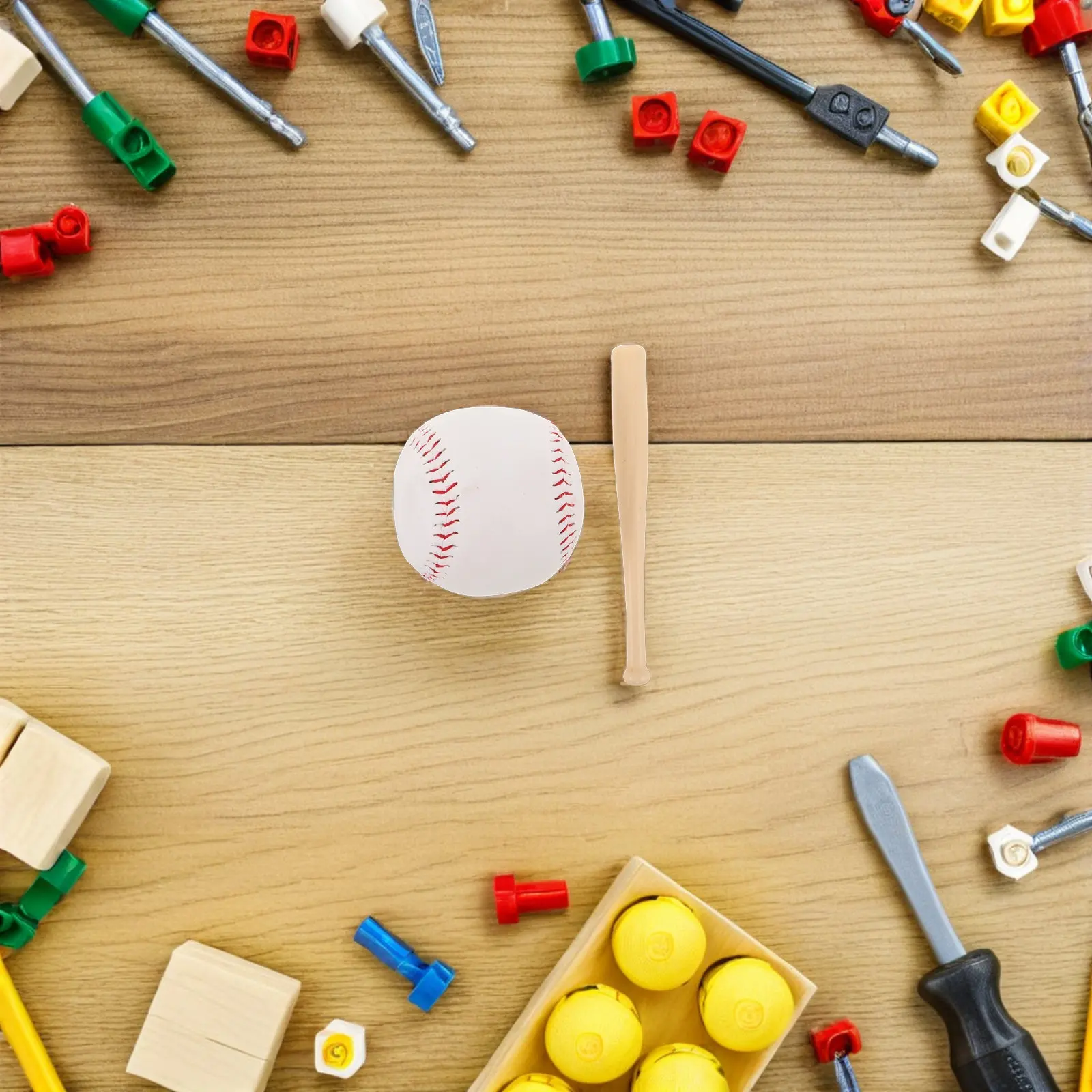 

Набор для мини-бейсбола: бита из массива дерева с натуральной текстурой, детский игровой комплект для бейсбола, для начинающих, для игр на улице, веселые занятия спортом, бита и мяч