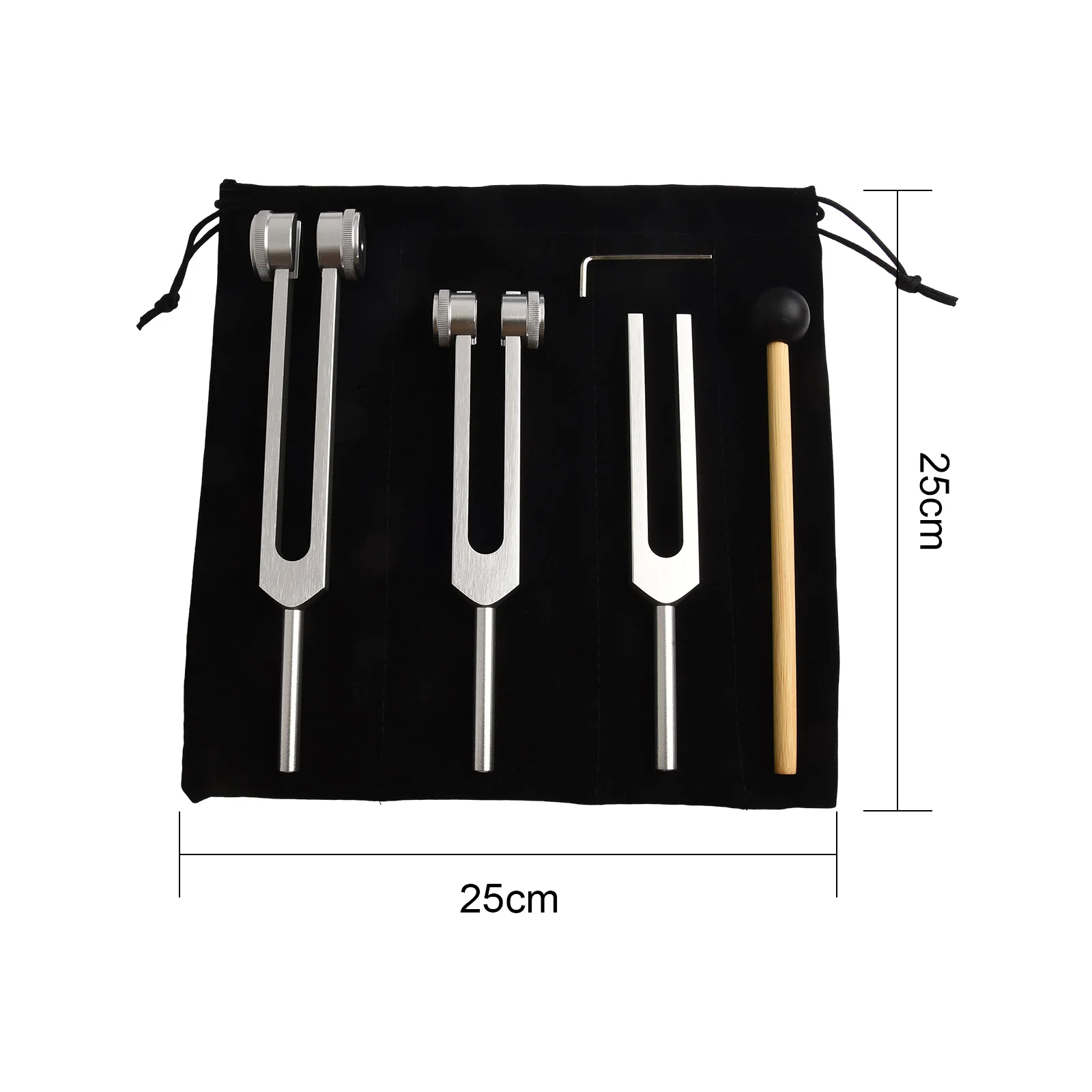 Set of Tuning Forks for Sound Healing and Meditation 128Hz 256Hz 512Hz Frequencies to Promote Relaxation and Balance