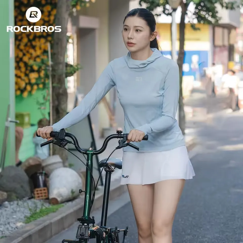 

ROCKBROS Cycling Jersey Woman Summer Long Sleeve Bicycle Jacket Sun UV Protection Breathable Quick Dry Women Sports T-Shirt Tops