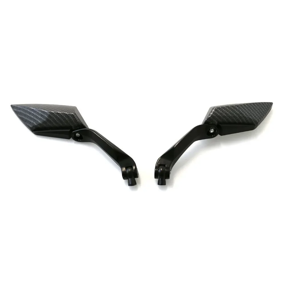 2Pcs/Pair Motorcycle Mirror Scooter E-Bike Rearview Mirrors Electrombile Back Side Convex Mirror 8mm 10mm Carbon Fiber