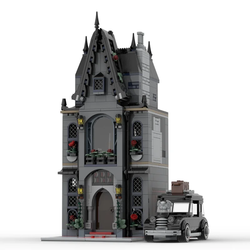 1127pcs MOC Wednesday Morticia S Townhouse Modification Set Model Building Blocks Toys Christmas Gift Architecture Idea Brick