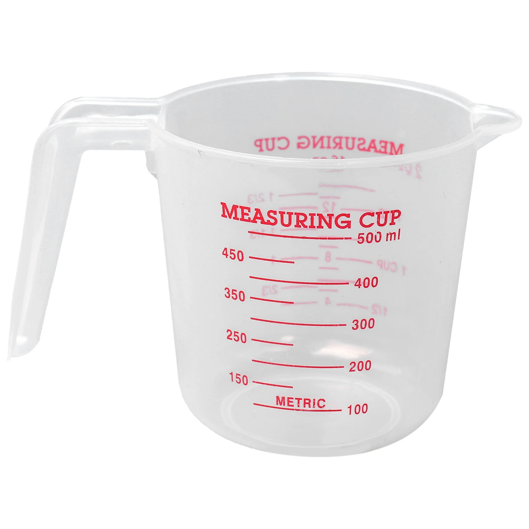 AB53 500ml Home Lab Measuring Jug Pitcher Plastic Handle Pour Spout Container