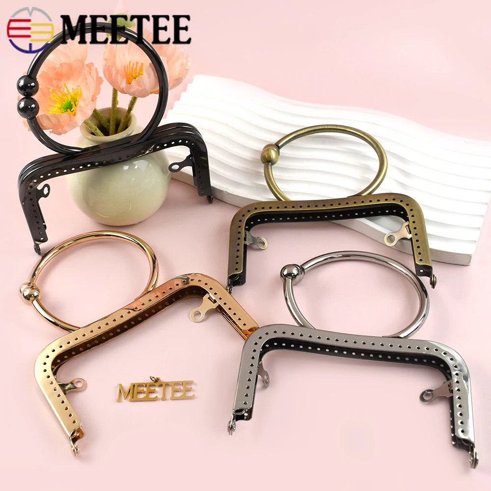 

1/2/5Pcs 12.5cm Metal Bag Handle Kiss Clasp Purse Frame Handbag Clourse Clip Sewing Brackets Wallet for Making Bags Accessories