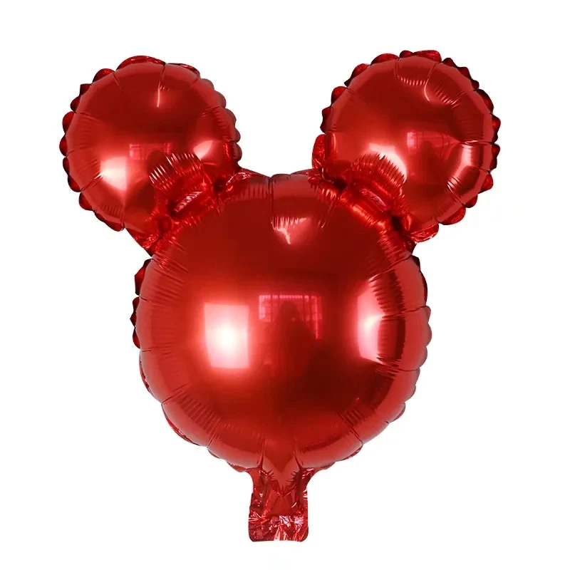 10 sztuk Mickey Minnie Mouse głowa balon z folii aluminiowej Baby Shower dekoracja urodzinowa dla dzieci zabawki dostarcza powietrze Globos