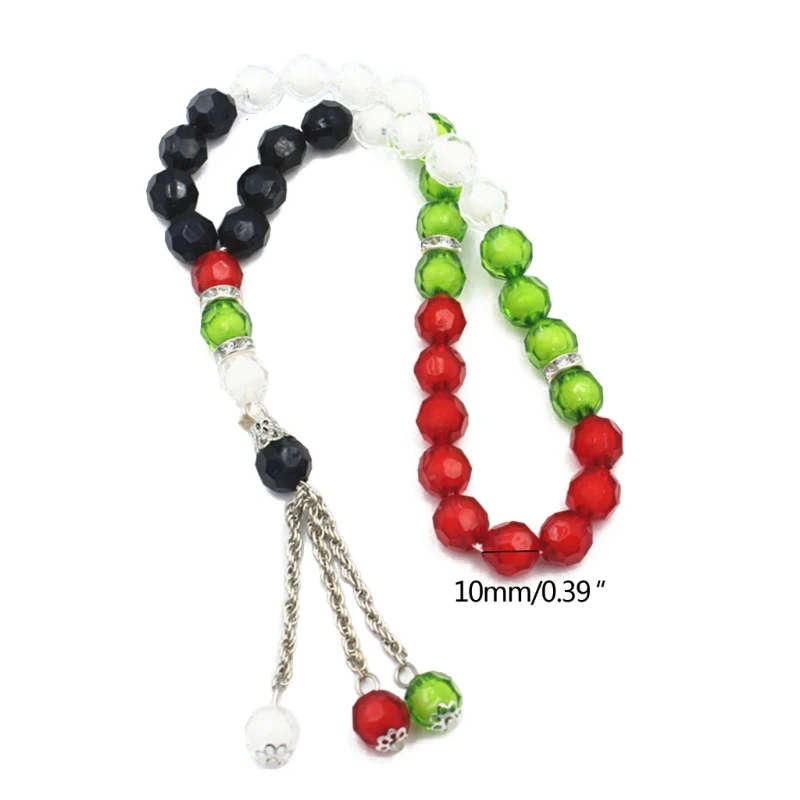 10mm Acrylic 33 Prayer Beads Muslim Holding Rosary Beads Islamic Prayer Bead