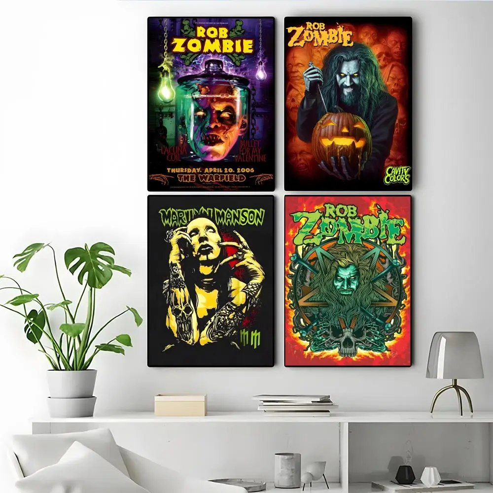 Singer Rob Zombie Poster Modern Elegant Wall Stickers, Home Decor Poster, Wall Art for Living Room & Dorm
