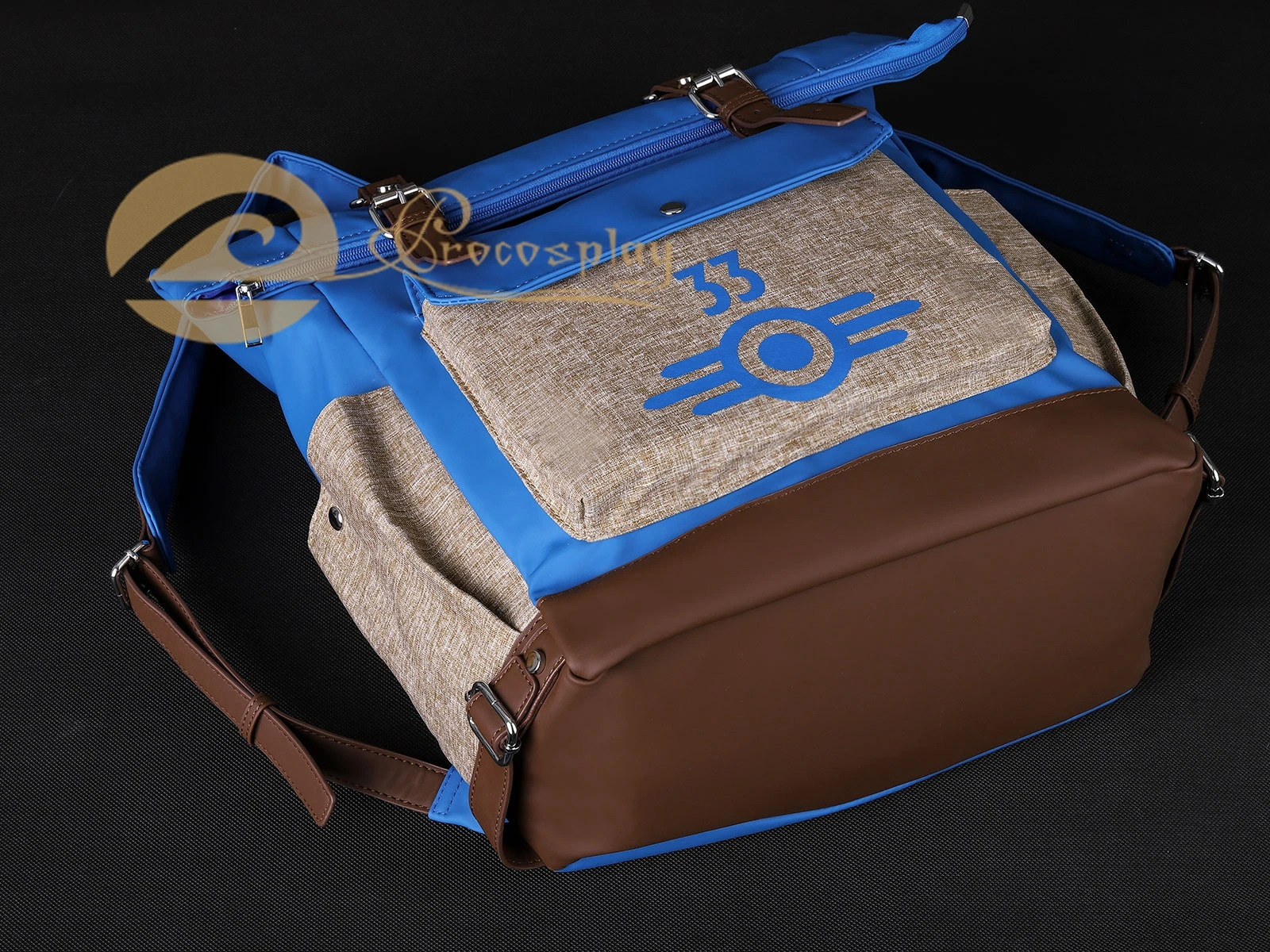 In Stock Lucy Cosplay Backpack Vault 33 Blue Camping Bag C09039