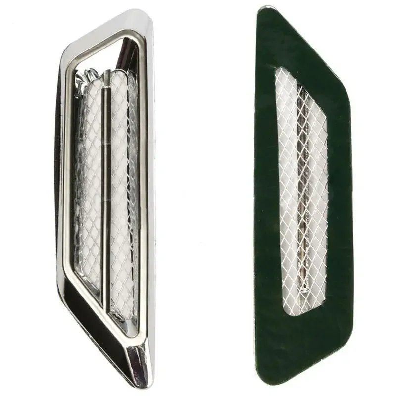 2 قطعة سيارة كروم عالمية SUV تدفق الهواء الحاجز الجانب تنفيس لاصقة تزيين