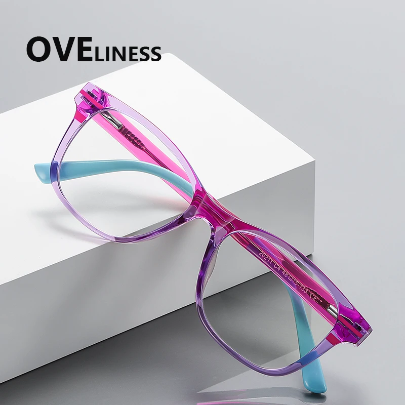 Детские ацетатные очки с защитой от синего света, детские очки в оптической оправе для мальчиков и девочек, компьютерные прозрачные очки Детские ацетатные очки с защитой от синего света, детские очки в оптической оправе для мальчиков и девочек, компьютерные прозрачные очки