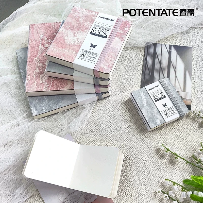 Potentate Marker Book Sketchbook 200g/400g Thick Drawing Paper Pad for Graphite Gel Pens,Markers,Colored Pencils,Charcoal Pencil