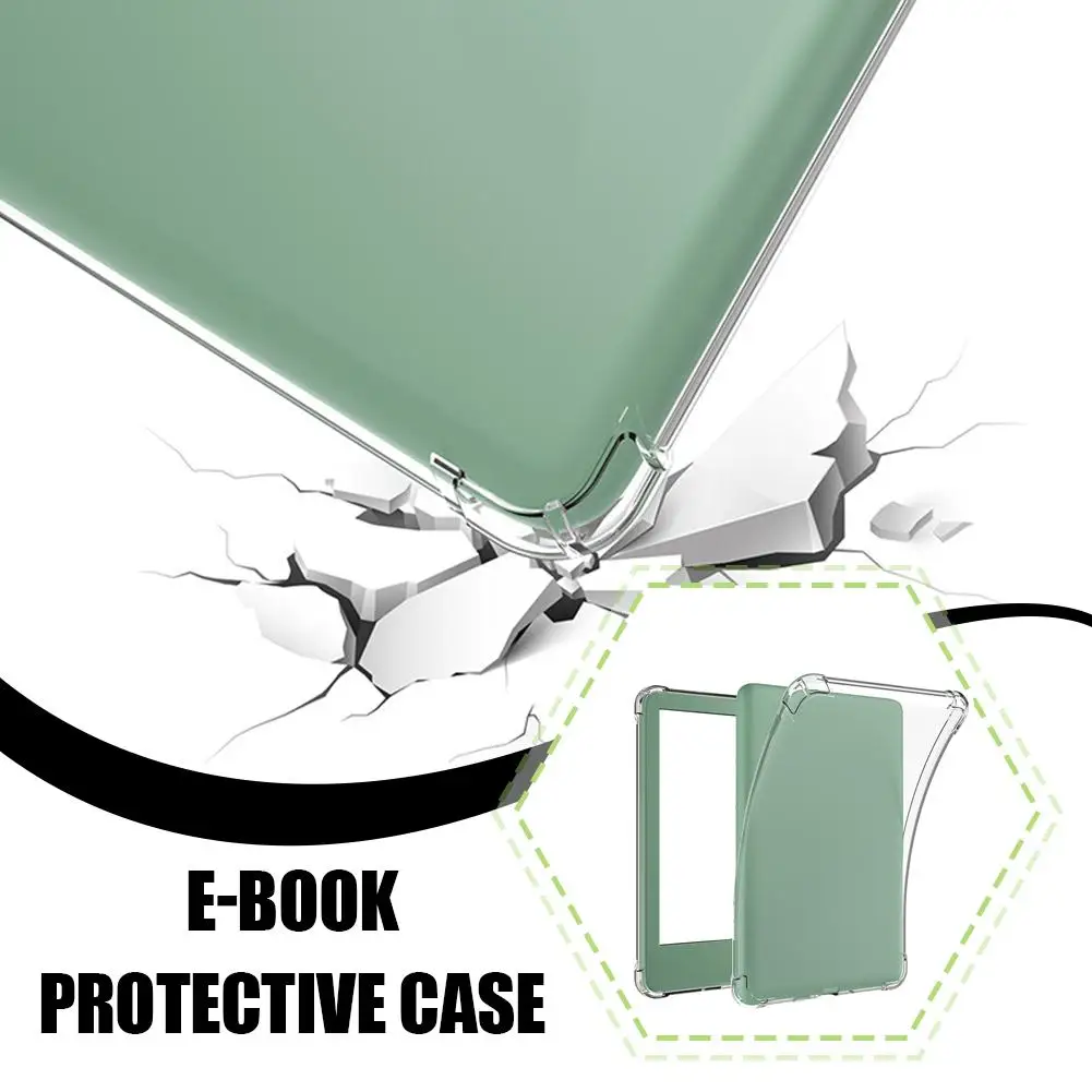 For Kindle Protective Case TPU Transparent Soft Shell Four-corner Anti-drop For PaperWhite6 And Colorsoft/for Kindle Scribe E4A5