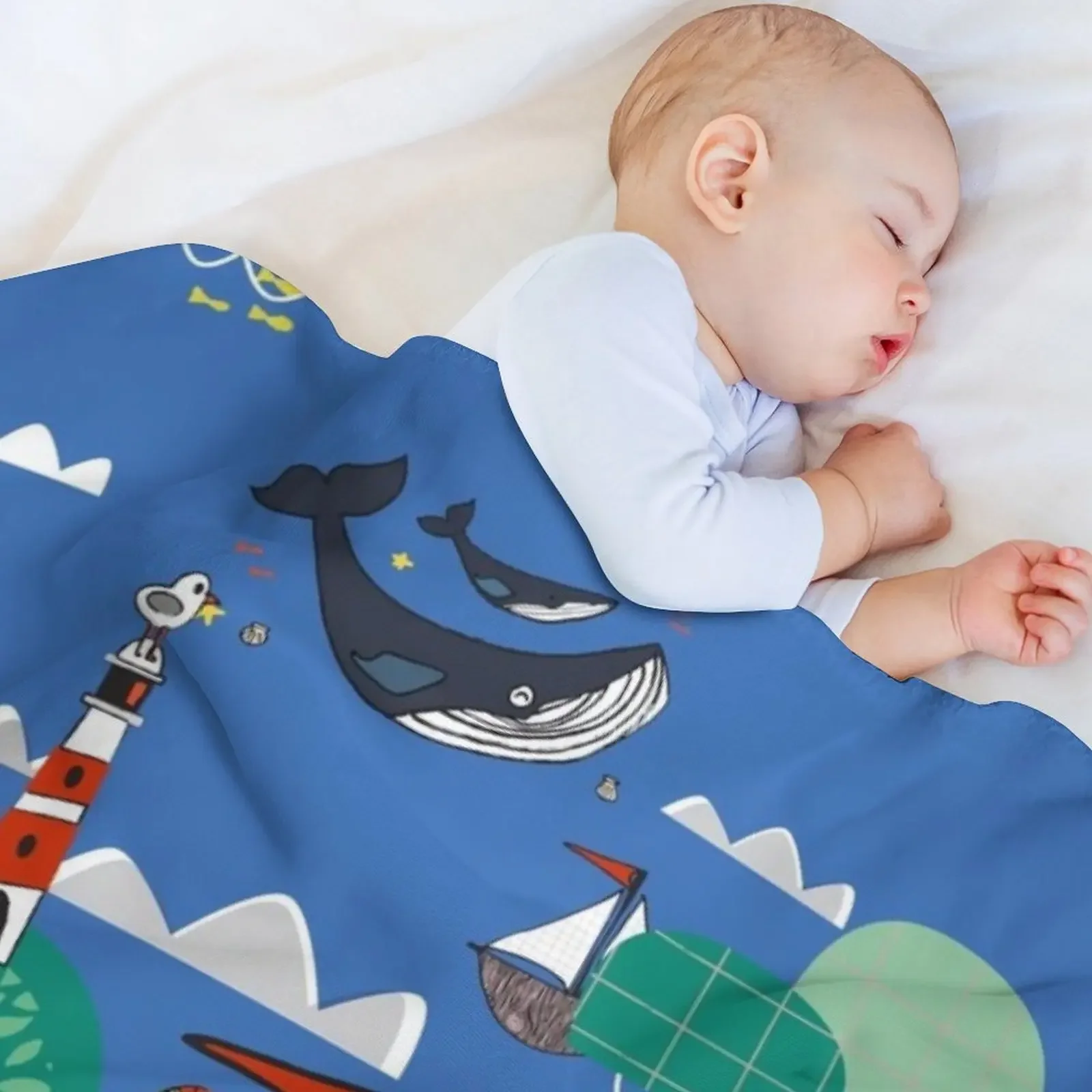 القراصنة أهوي الأزرق رمي بطانية لطيف منقوشة السرير منقوشة بطانية دافئة