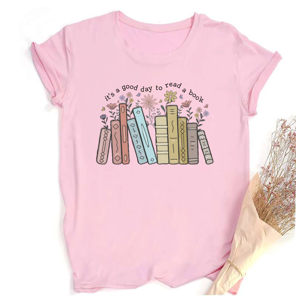 It\'s A Good Day To Read A Book Shirt Book Lover Shirts Teacher Gift Floral Books Tee Reading Teacher\'s T-Shirt Librarian Tshirt