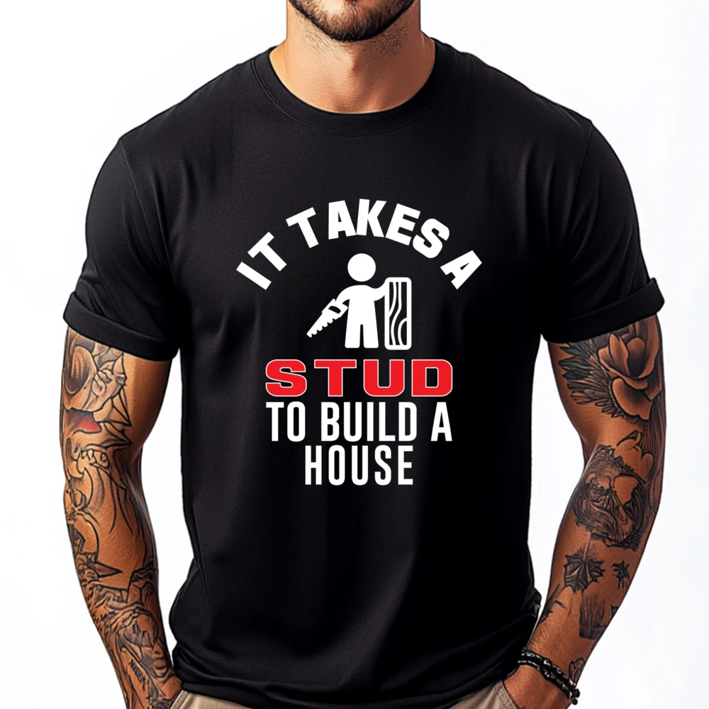 

It Takes A Stud To Build A House Cute Oversized T Shirt New In Tops And T-Shirts Valentines Day Leisure