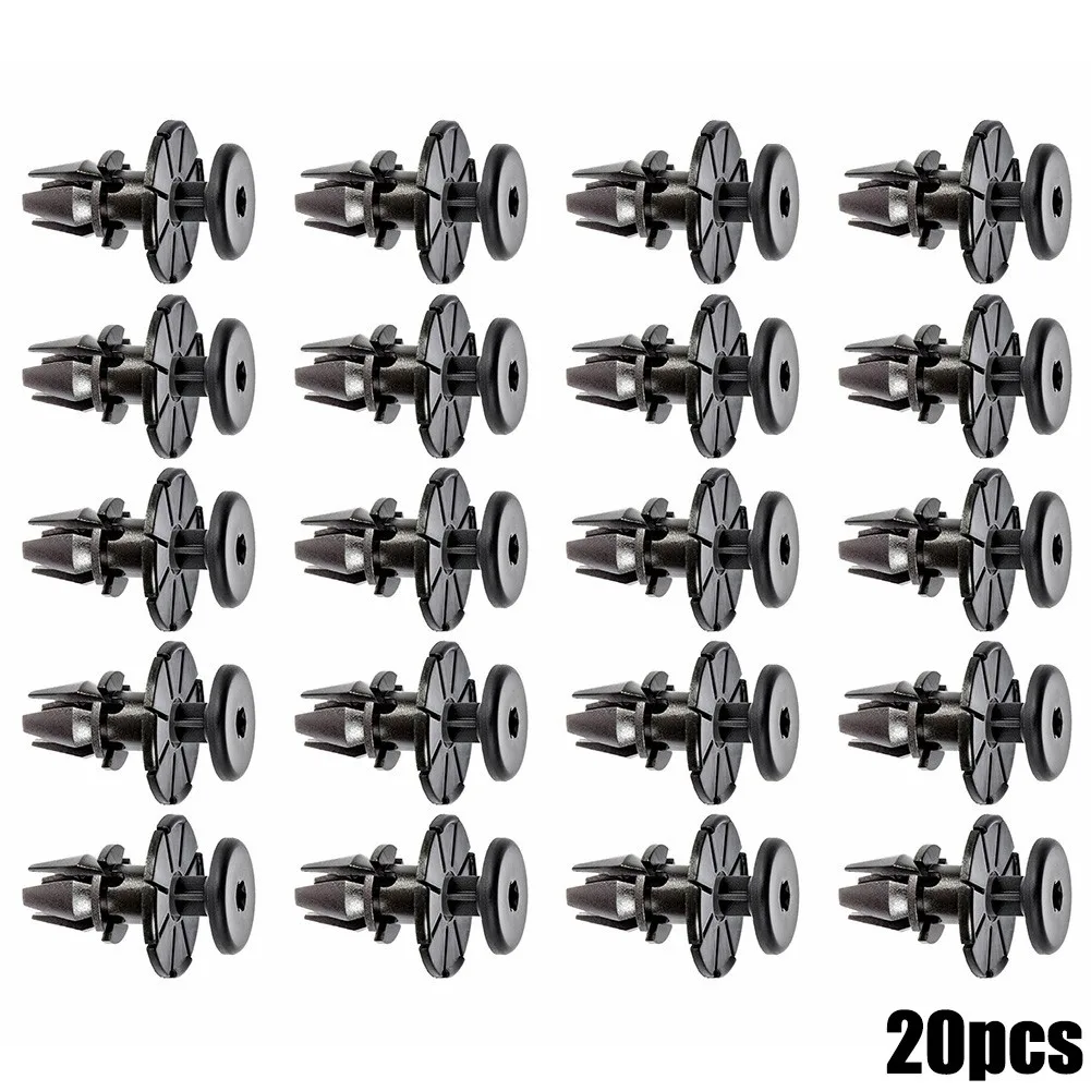 20 Pieces of Door Side Sill Skirt Spacer Cover Clip Pin Screw for BMW 5 & 6 Series Brand New Black Nylon Material