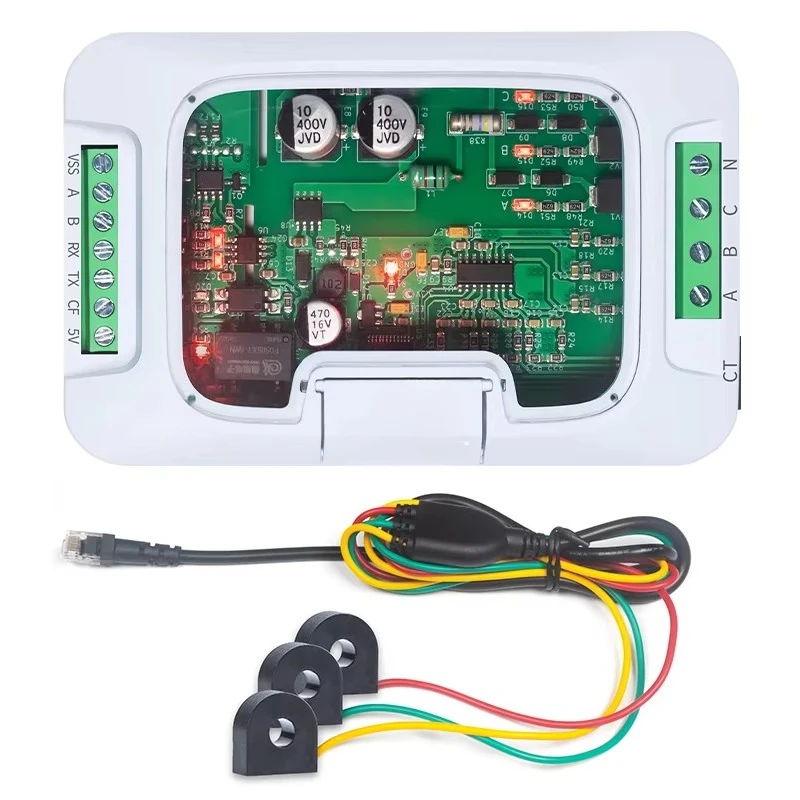 

PZEM-6L24 50~560V Industrial Frequency AC Energy Meters Three Phase 3 Wire Modbus-RTU Protocol UART 485 Communication L20