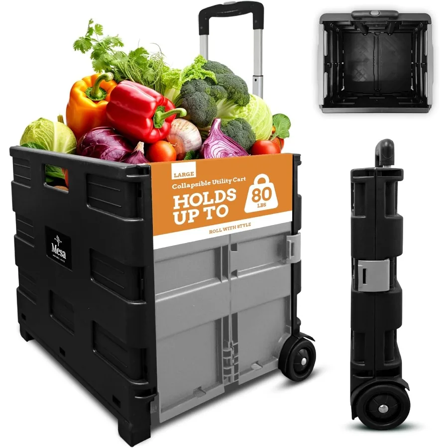 حزمة تخزين قابلة للطي رفيعة للغاية مع مقبض تلسكوبي للاستخدام المنزلي والحديقة والمكتب والمدرسة