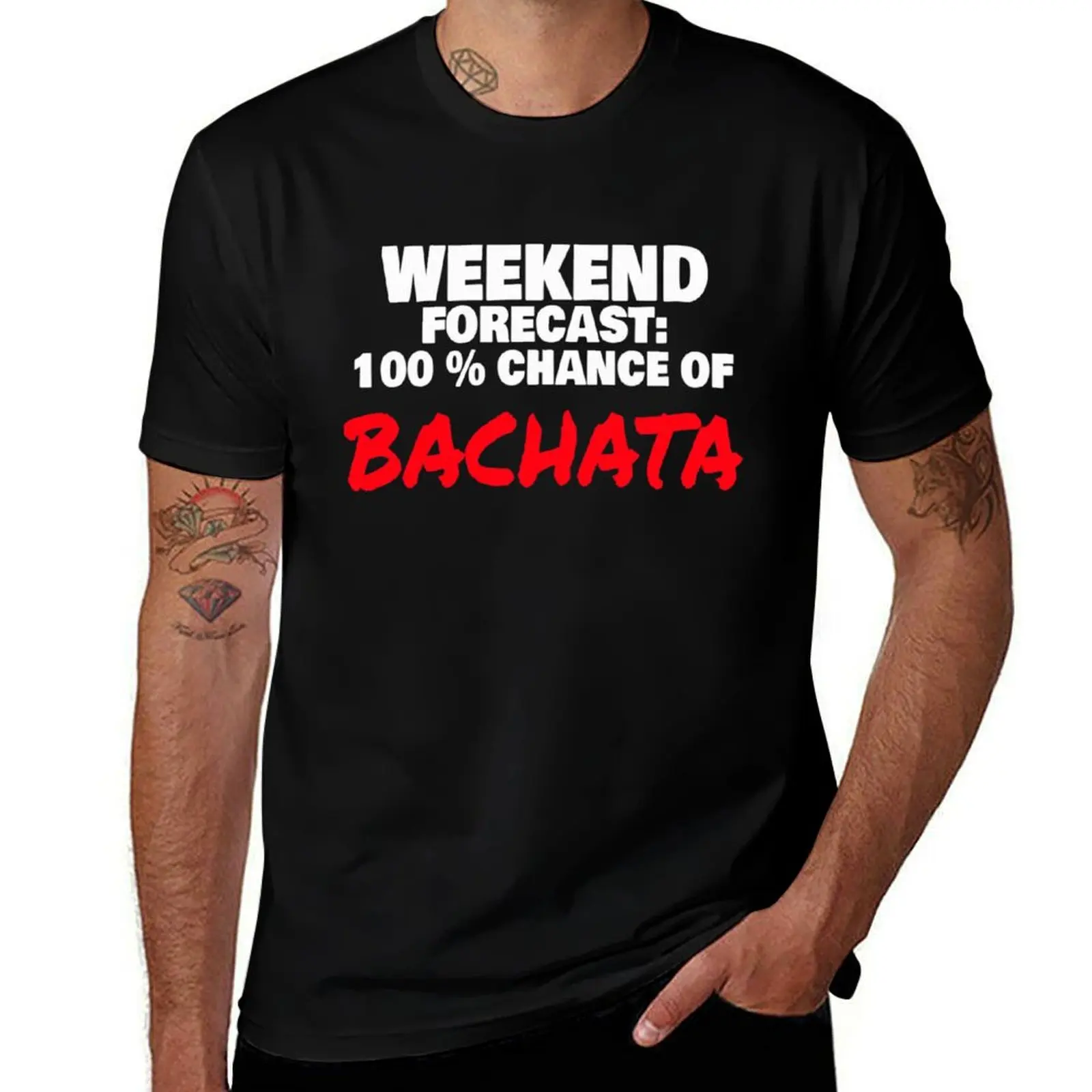 Camiseta Weekend Forecast 100% Chance of Bachata, camiseta clásica básica informal