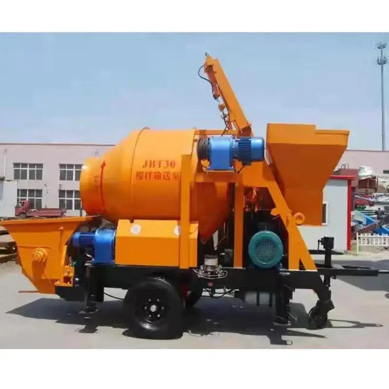 YG Trailer Mounted Electric Motor Mobile Concrete Pump Building Construction Machinery CE Concrete Mixer Pump Equipment