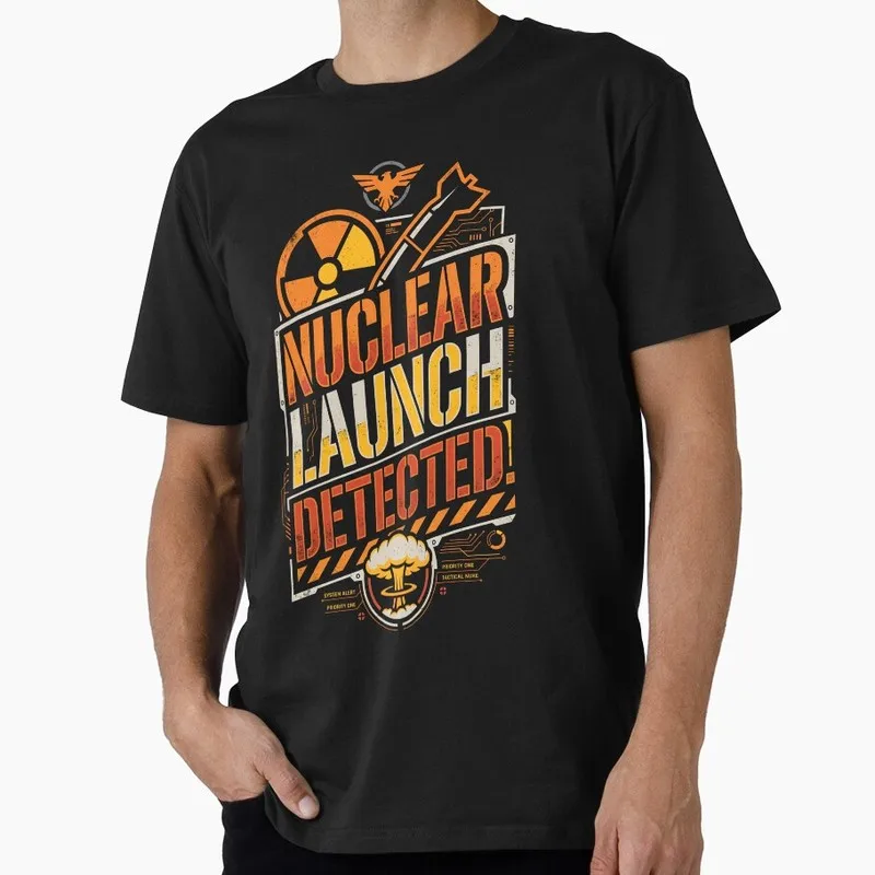 NUCLEAR LAUNCH DETECTED! StarCraft Retro Game Graphic T‑Shirt Short Sleeve Print Tshirt Vintage Streetwear Casual Top Gamer Gift