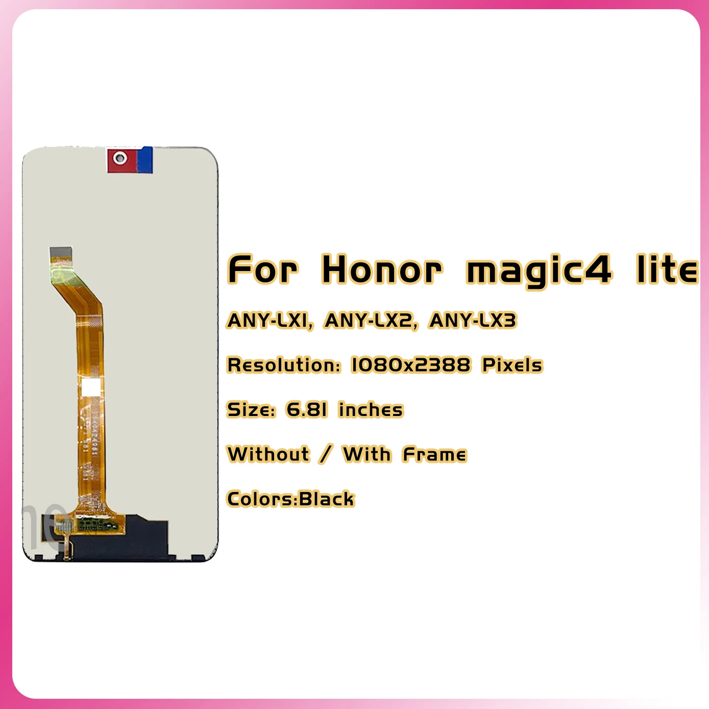 100% Test For Huawei Honor Magic4 Lite ANY-LX1,LX2,LX3 LCD Display Screen Digitizer For Honor Magic 4 Lite 4Lite LCD Touch Panel