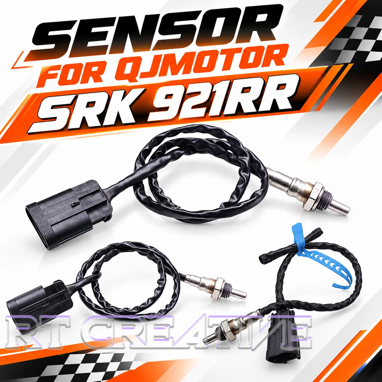 Exhaust emission monitoring oxygen sensor (Lambda sensor) for QJMOTOR SRK921RR motorcycles.