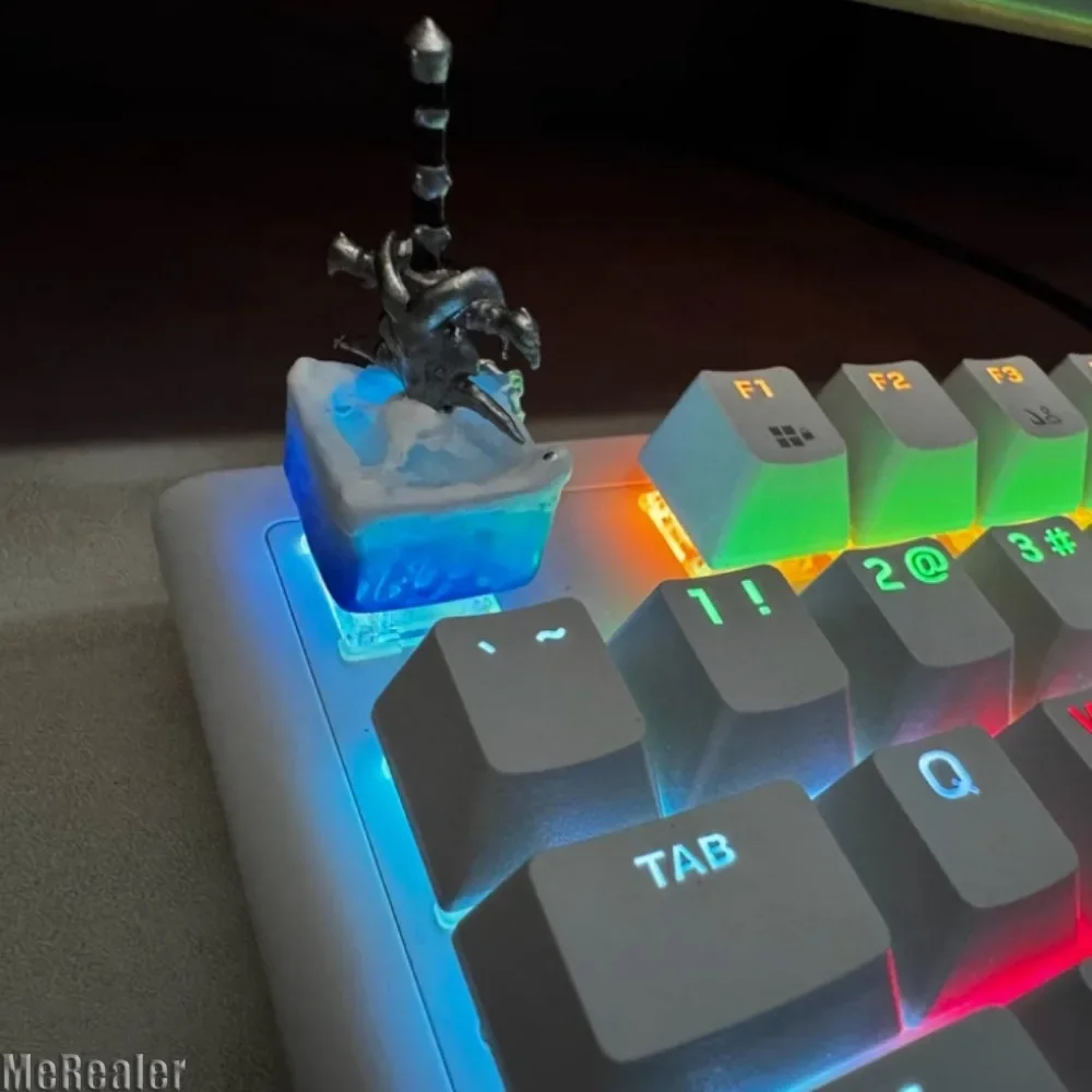 3D Stereoscopic Sword Custom Keycaps Resin Keycap Magnetic Shine Through Transparent Keycap ESC Mechanical Keyboard Keycap