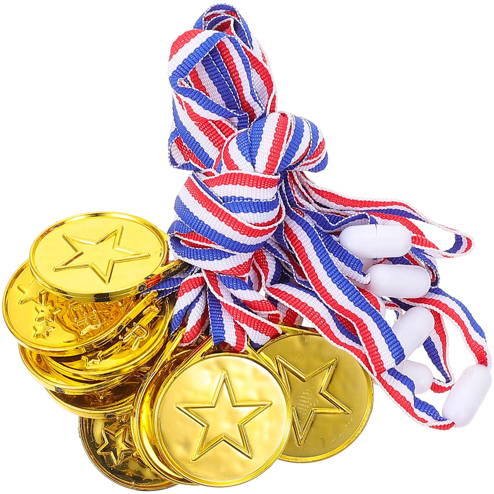 

Fake Medal Set 30pcs Sports Game Reward Medal Plastic Gold Party Favors Accessories