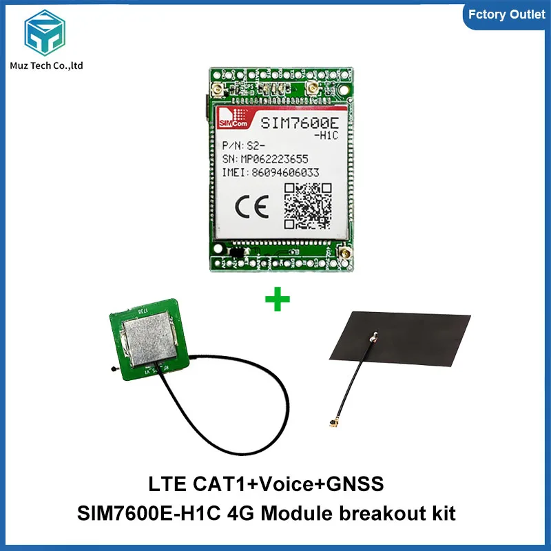

SIM7600E-H1C Development Board kit LTE CAT4 4G Module support Voice+GNSS breakout kit With antenna for Europe/Middle East/Africa
