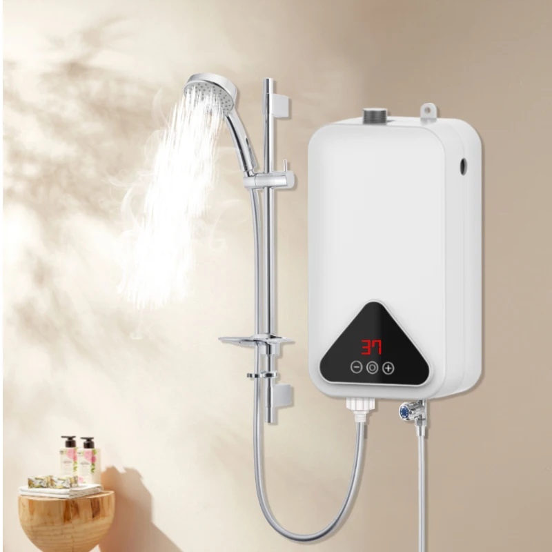 220V Hotel Tankless Wall-Mounted Water Heater Mini Model Home Showers Instant Electric Water Heater for Bathrooms and Kitchen